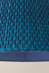 ValueLights Malina Double Teal Pleated Tapered Easy Fit Lamp Shade - Size: Large - thumbnail 5