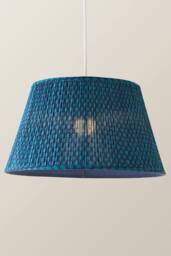 ValueLights Malina Double Teal Pleated Tapered Easy Fit Lamp Shade - Size: Large - thumbnail 3