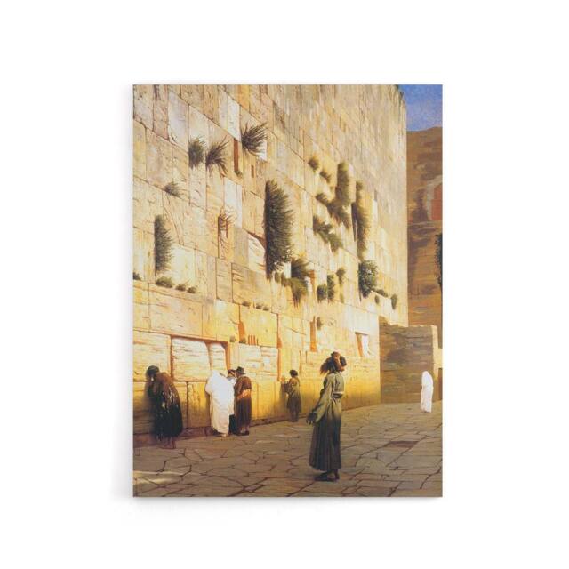 "Artery8 Gerome Solomon's Wall Jerusalem Temple Canvas Wall Art Print - Size: W18"" x H24""" - image 1