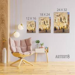 "Artery8 Gerome Solomon's Wall Jerusalem Temple Canvas Wall Art Print - Size: W18"" x H24""" - thumbnail 4