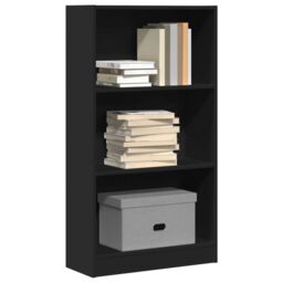 Berkfield Home Bookcase Black 60x24x109 cm Engineered Wood - Size: 60 x 24 x 109 cm - thumbnail 1