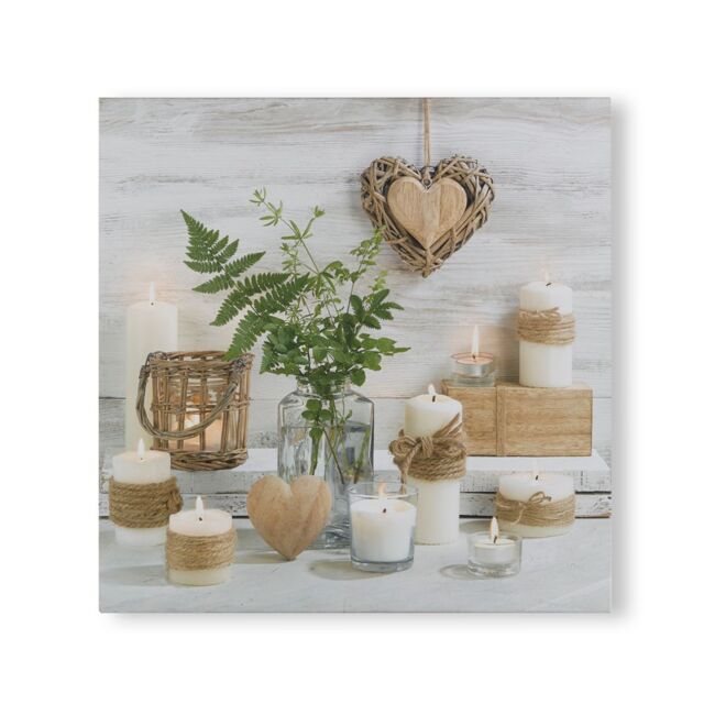 Art for the Home Harmony LED Printed Canvas in Beige - image 1