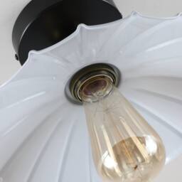 NIVOR 24.5cm Industrial Aluminum Flush Mount Ceiling Chandelier 2 Set in White - thumbnail 8