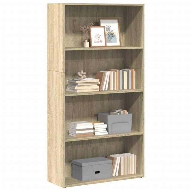 Berkfield Home Bookcase Sonoma Oak 80x30x152 cm Engineered Wood in Brown - Size: 80 x 30 x 152 cm - image 1