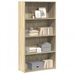 Berkfield Home Bookcase Sonoma Oak 80x30x152 cm Engineered Wood in Brown - Size: 80 x 30 x 152 cm - thumbnail 1