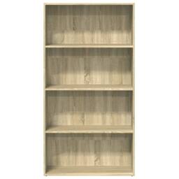 Berkfield Home Bookcase Sonoma Oak 80x30x152 cm Engineered Wood in Brown - Size: 80 x 30 x 152 cm - thumbnail 4