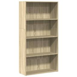 Berkfield Home Bookcase Sonoma Oak 80x30x152 cm Engineered Wood in Brown - Size: 80 x 30 x 152 cm - thumbnail 2