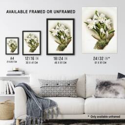 "Artery8 Frederick Sander Cattleya Rochellensis Orchid Flowers Wall Art Print - Size: W12"" x H16""" - thumbnail 3