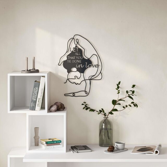Decortie Do in Love' Modern Metal Wall Art Home Decorative Ornament in Black - image 1