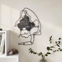 Decortie Do in Love' Modern Metal Wall Art Home Decorative Ornament in Black - thumbnail 4