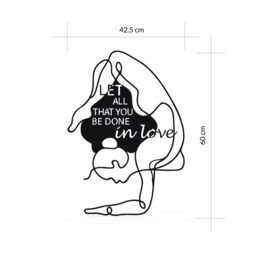 Decortie Do in Love' Modern Metal Wall Art Home Decorative Ornament in Black - thumbnail 5