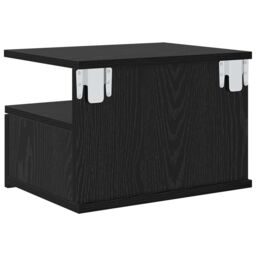 Berkfield Home Floating Nightstands 2 pcs Black Oak 40x31x27 cm Engineered Wood - Size: 40 x 31 x 27 cm - thumbnail 8