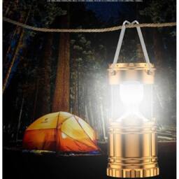 NESTLUNE Gold Collapsible Solar Camping Lantern LED Solar - thumbnail 6