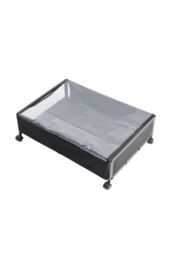 Living and Home 2 Pcs Under Bed Storage Containers Colothes Organiser Box with Wheels in Black - thumbnail 2