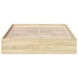 Berkfield Home Modern Bed Frame with Drawers without Mattress Sonoma Oak 140x190 cm in Light Tan - thumbnail 4