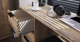 Ready Assembled 2 U Fuji 4 Drawer Vanity (Ready Assembled) in Dark Brown - thumbnail 2