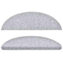 Berkfield Home Carpet Stair Treads 15 pcs Light Grey 56x17x3 cm - Size: Medium - thumbnail 4
