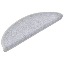 Berkfield Home Carpet Stair Treads 15 pcs Light Grey 56x17x3 cm - Size: Medium - thumbnail 3