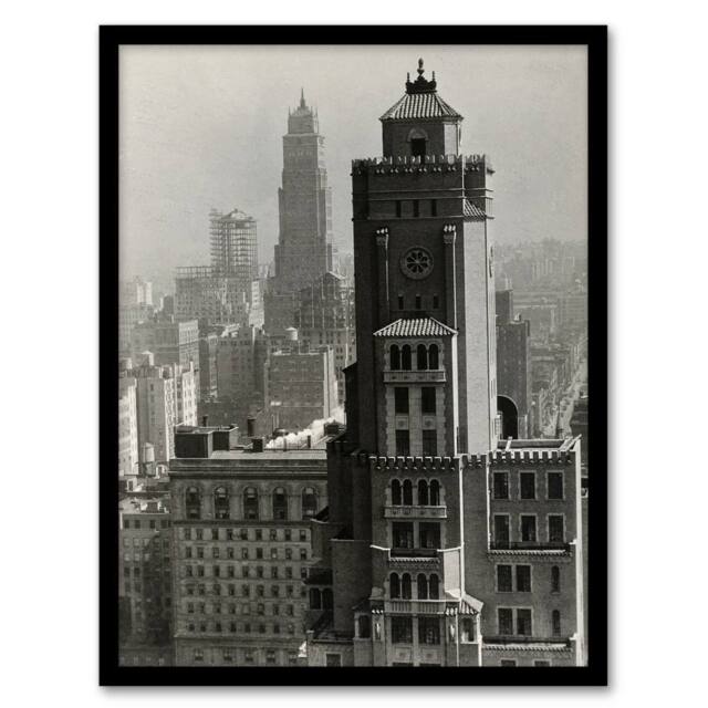 Artery8 Alfred Stieglitz New York City Cityscape Photograph Framed Art Print in Grey - Size: A4 - image 1