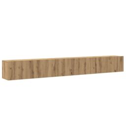 Berkfield Home 3 Piece TV Cabinet Set Wall-mounted Artisan Oak Engineered Wood - thumbnail 2