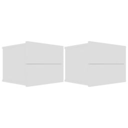 Berkfield Home Bedside Cabinets 2 pcs White 40x30x30 cm Engineered Wood - Size: 40 x 30 x 30 cm - thumbnail 2