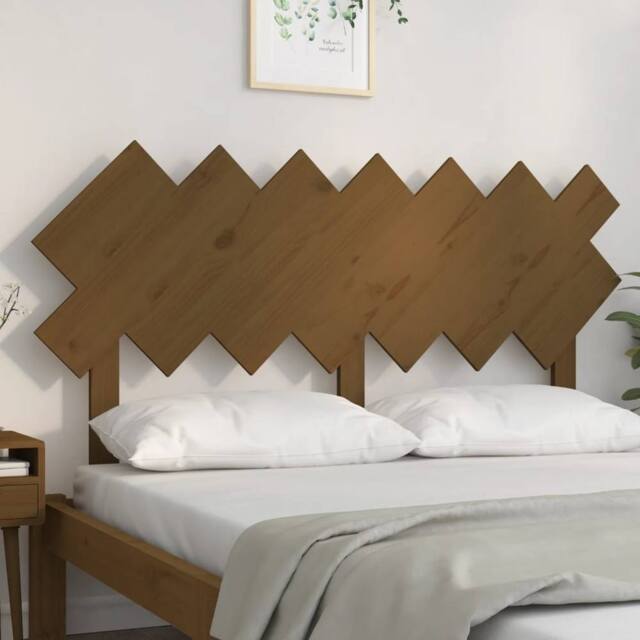 Berkfield Home Beautiful Bed Headboard Honey Brown 151.5x3x81 cm Solid Wood Pine - image 1