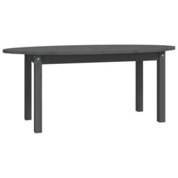 Berkfield Home Coffee Table Grey 110x55x45 cm Solid Wood Pine - Size: 110 x 55 x 45 cm - thumbnail 2
