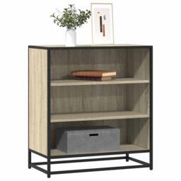 Berkfield Home Sideboard Sonoma Oak 68x35x76 cm Engineered Wood & Metal in Light Brown - Size: 68 x 35 x 76 cm - thumbnail 2