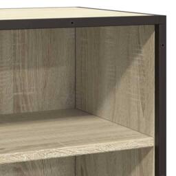 Berkfield Home Sideboard Sonoma Oak 68x35x76 cm Engineered Wood & Metal in Light Brown - Size: 68 x 35 x 76 cm - thumbnail 7