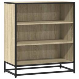 Berkfield Home Sideboard Sonoma Oak 68x35x76 cm Engineered Wood & Metal in Light Brown - Size: 68 x 35 x 76 cm - thumbnail 3