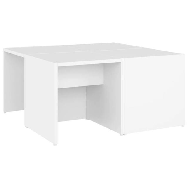 Berkfield Home Coffee Tables 4 pcs White 33x33x33 cm Engineered Wood - Size: 33 x 33 x 33 cm - image 1