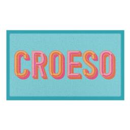 Artsy Mats Croeso Indoor Outdoor Doormat (70 x 40cm) in Blue - Size: 40 cm x 70 cm - thumbnail 2