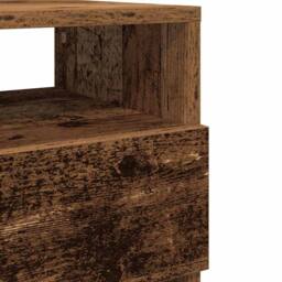 Berkfield Home Durable Bedside Cabinets 2 pcs with 2 Drawers Old Wood 40x33x60 cm in Brown - Size: 40 x 33 x 60 cm - thumbnail 9