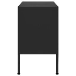 Berkfield Home TV Cabinet Black 105x35x50 cm Steel - Size: 105 x 35 x 50 cm - thumbnail 4