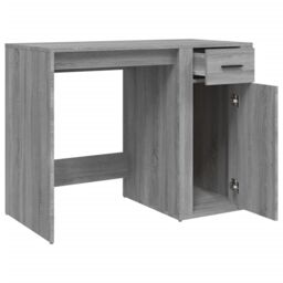 Berkfield Home Desk Grey Sonoma 100x49x75 cm Engineered Wood - Size: 100 x 49 x 75 cm - thumbnail 7