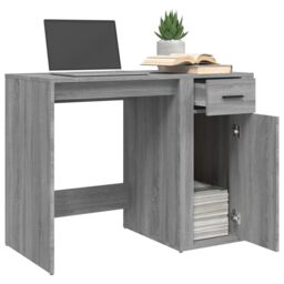 Berkfield Home Desk Grey Sonoma 100x49x75 cm Engineered Wood - Size: 100 x 49 x 75 cm - thumbnail 5