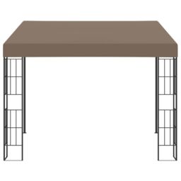 Berkfield Home Wall-mounted Gazebo 3x3 m Taupe Fabric in Beige - thumbnail 2