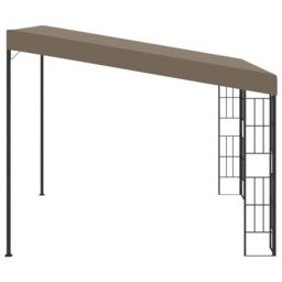 Berkfield Home Wall-mounted Gazebo 3x3 m Taupe Fabric in Beige - thumbnail 3