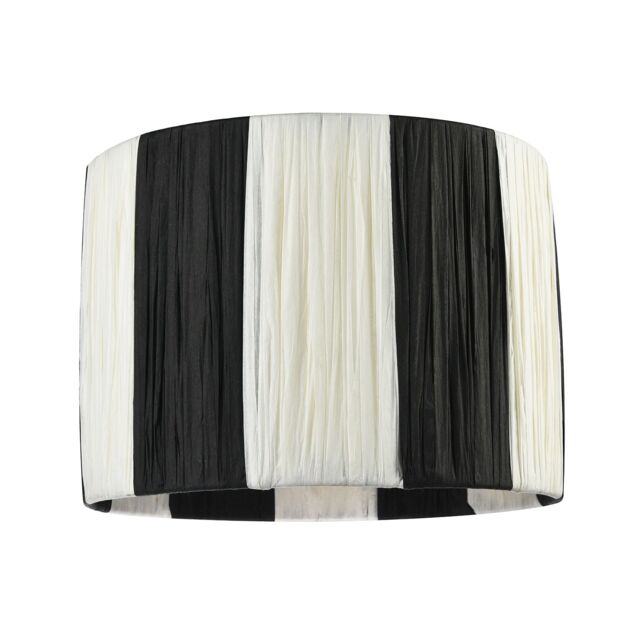 Happy Homewares Designer Two Tone Black & White Folded Pleated Paper Lamp Shade - Size: 10 inches - image 1