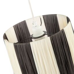 Happy Homewares Designer Two Tone Black & White Folded Pleated Paper Lamp Shade - Size: 10 inches - thumbnail 4