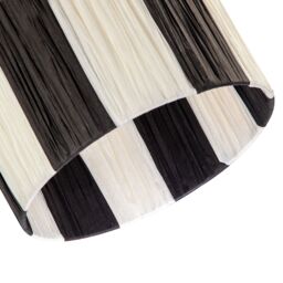 Happy Homewares Designer Two Tone Black & White Folded Pleated Paper Lamp Shade - Size: 10 inches - thumbnail 5