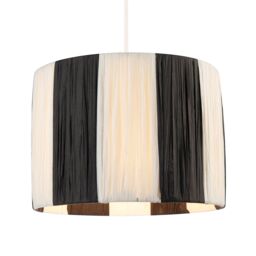 Happy Homewares Designer Two Tone Black & White Folded Pleated Paper Lamp Shade - Size: 10 inches - thumbnail 2