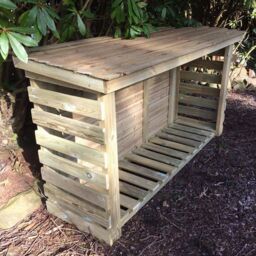 Churnet Valley Garden Furniture Ltd Heavy Duty Firewood Kindling & Log Store - Min. Assembly Required in Brown - thumbnail 1