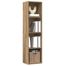 Berkfield Home Book Cabinet/TV Cabinet Old Wood 36x30x143cm Engineered Wood in Brown - Size: 36 x 30 x 143 cm - thumbnail 4