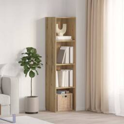 Berkfield Home Book Cabinet/TV Cabinet Old Wood 36x30x143cm Engineered Wood in Brown - Size: 36 x 30 x 143 cm - thumbnail 2