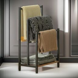 Rafaelo Mobilia Free Standing Towel Rail in Brown - thumbnail 2