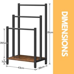 Rafaelo Mobilia Free Standing Towel Rail in Brown - thumbnail 6