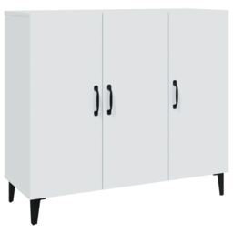 Berkfield Home Sideboard White 90x34x80 cm Engineered Wood - Size: 90 x 34 x 80 cm - thumbnail 2
