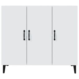 Berkfield Home Sideboard White 90x34x80 cm Engineered Wood - Size: 90 x 34 x 80 cm - thumbnail 5