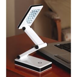 mysmartbuy Folding LED Touch Control Lamp - Battery or Mains Powered Super Bright Compact Portable Desk or Bedside Table Light with 24 LEDs in White - thumbnail 4